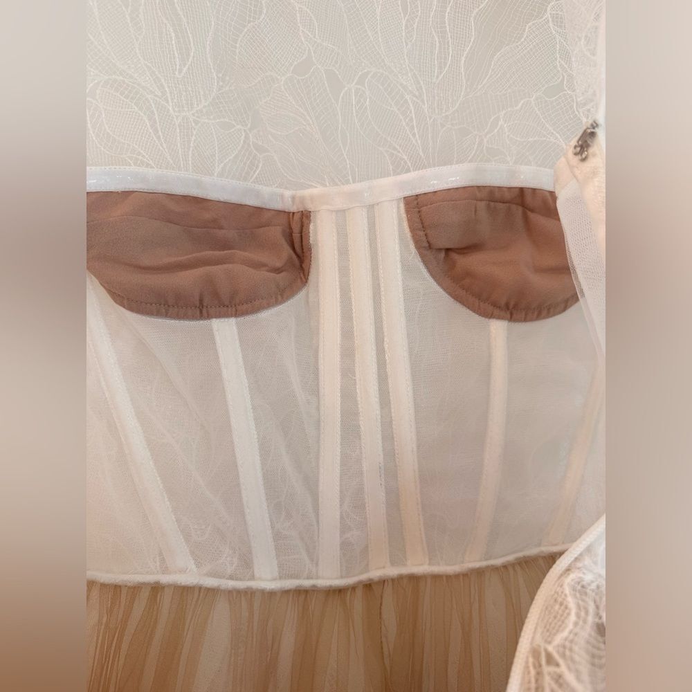 NWOT Bronx and Banc Maraya Arabella White Lace Mini Dress, wedding bridal dress - Picture 14 of 14